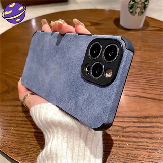 Ốp Điện Thoại Da Lộn Mềm Bảo Vệ Toàn Diện Chống Sốc Cho iPhone 12 11 Pro X XS MAX XR 7 8 Plus