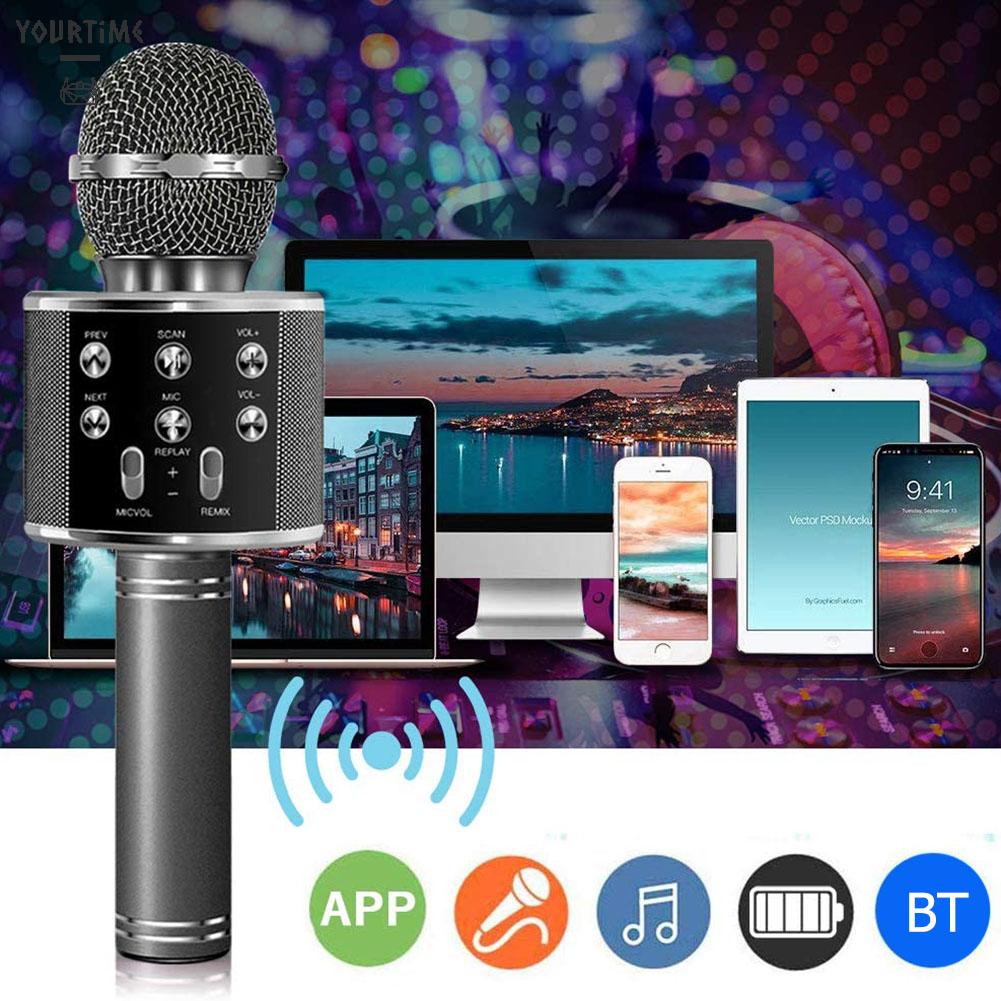 Micro hát karaoke không dây kết nối Bluetooth