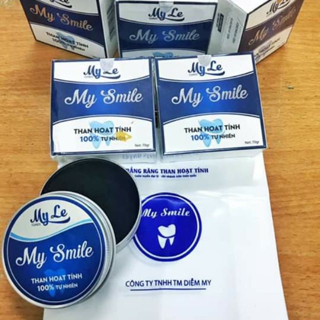 Bột trắng răng, làm trắng răng bằng than hoạt tính My Smile - 100% từ