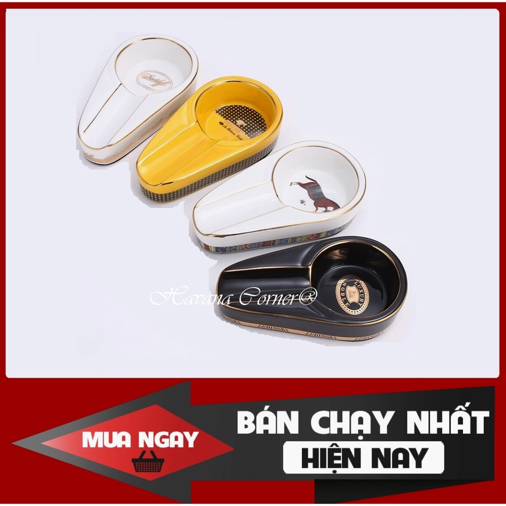 Gạt tàn xì gà sứ tiện dụng 4 màu lựa chọn