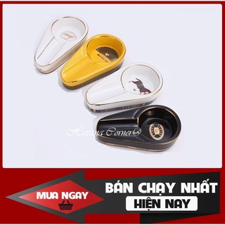 Gạt tàn xì gà sứ tiện dụng 4 màu lựa chọn