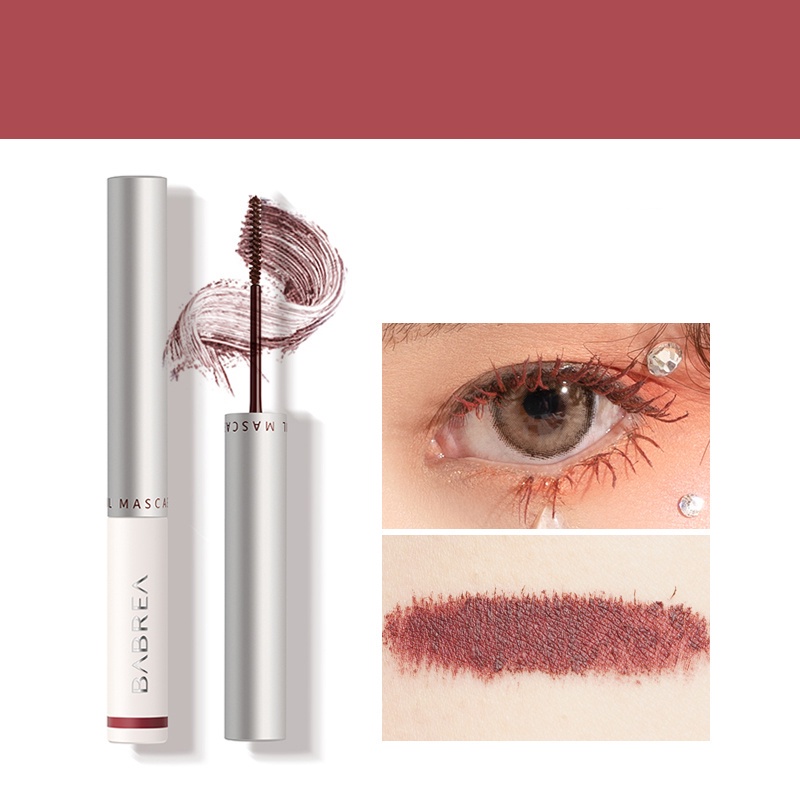 Mascara chải lông mi BABREA sợi nhỏ nhiều màu sắc tùy chọn chống thấm nước nhẹ nhàng