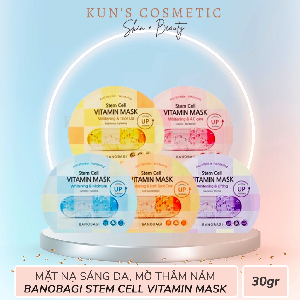 Mặt Nạ Banobagi Dưỡng Sáng Da, Mờ Thâm Nám Stem Cell Vitamin Mask 30g