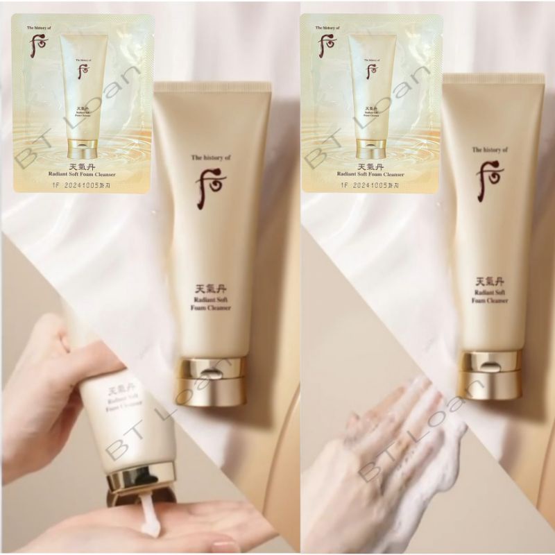 [ Mới ] Sữa rửa mặt dưỡng da tái sinh da giúp da trắng sáng sạch mụn whoo radiant cleansing foam