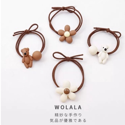 Cột tóc nữ hình hoa đơn giản 2 dây buộc tóc chắc chắn Filibra, phụ kiện thời trang nữ CT023