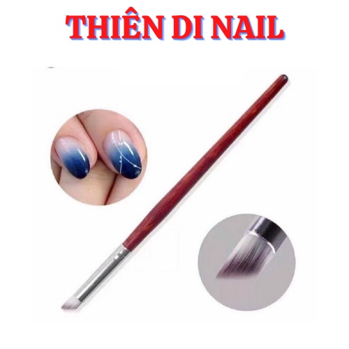Bút Dặm Ombre cán gỗ, cọ dặm ombre Thiên Di Nail