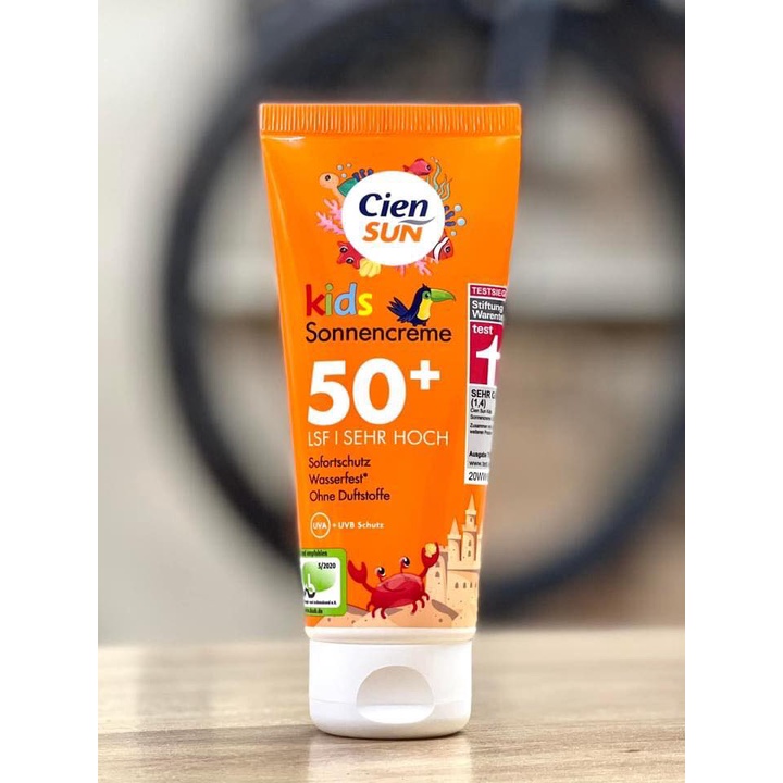 KCN Cien Sun Kids SPF 50+ mặt và toàn thân lành tính, an toàn cho trẻ em bé từ 1 tuổi