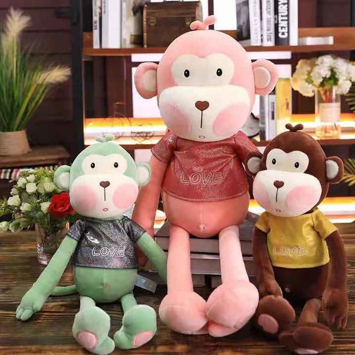 GỐI ÔM HÌNH KHỈ CON DỄ THƯƠNG - THÚ NHỒI BÔNG KHỈ CON DỄ THƯƠNG