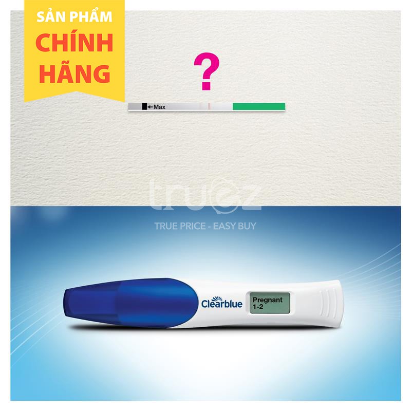 Que thử thai điện tử hiện rõ tuần thai [Đủ bill] chính xác 99% Clearblue How Many Weeks