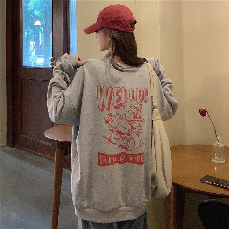 Áo Sweater Tay Dài In Họa Tiết Thời Trang Mùa Thu Cổ Điển Cho Nữ | BigBuy360 - bigbuy360.vn