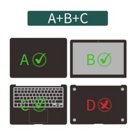 Miếng Dán Ba Mặt Bảo Vệ Cho Laptop Acer Nitro 5 AN515-58 AN515-57 AN515-45 AN515-51 52 53 54 55 15 inch