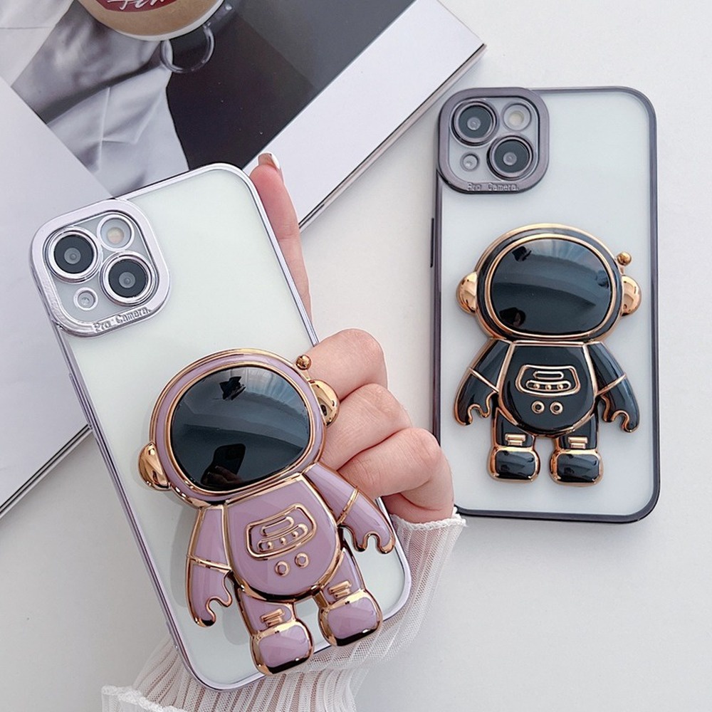 Ốp Điện Thoại Trong Suốt Họa Tiết Phi Hành Gia Chống Sốc Cho iPhone 13 12 11 Pro MAX XR X XS MAX 7 8 plus SE 2020