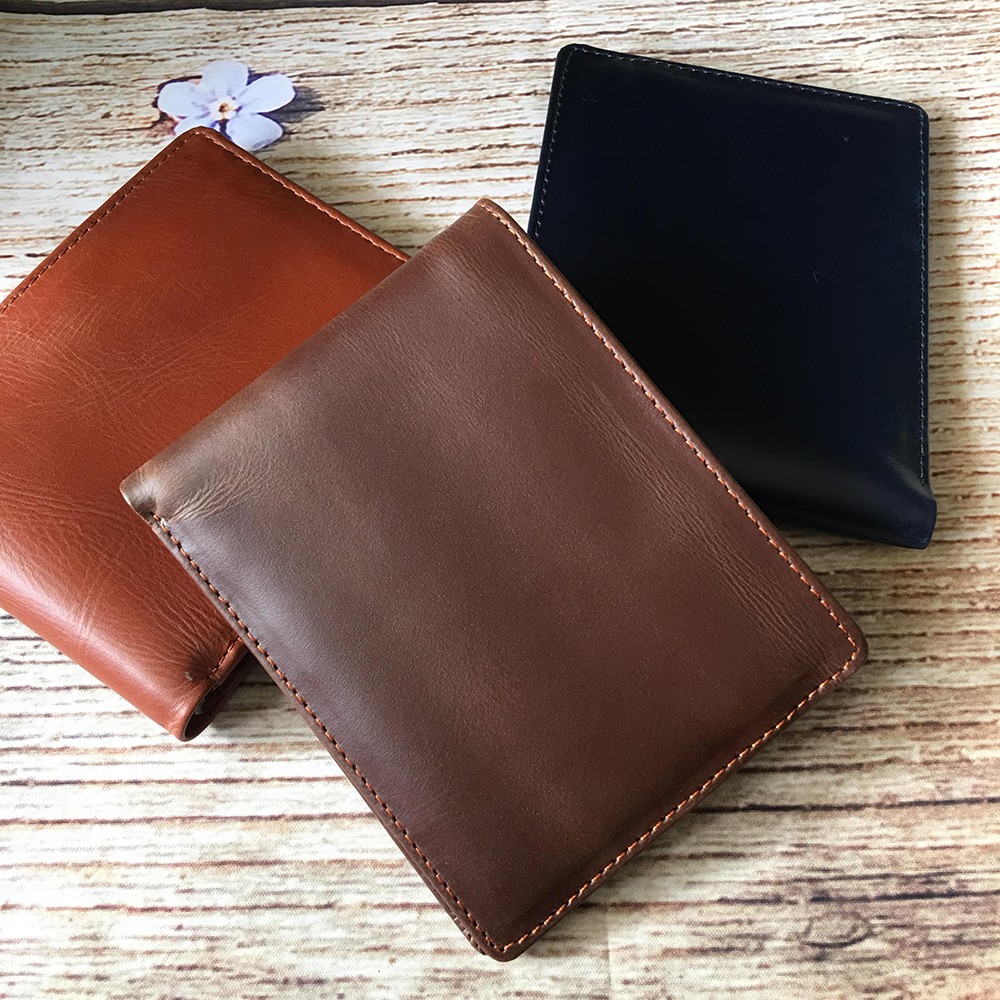 Ví Nam Da Bò Cao Cấp Ví Ngang VP01 Chất Da Bò Pullup Sang Trọng Full Hộp