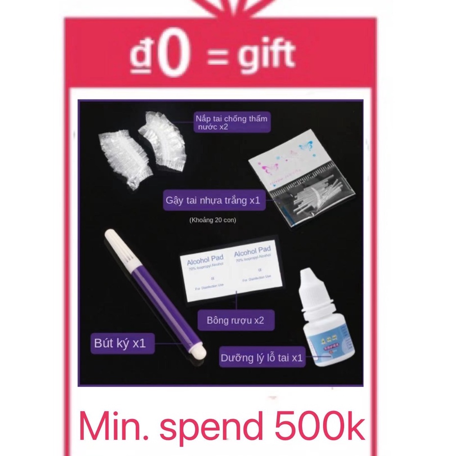 Set 24 Dụng Cụ Xỏ Khuyên Tai Dùng Một Lần Phong Cách Mới