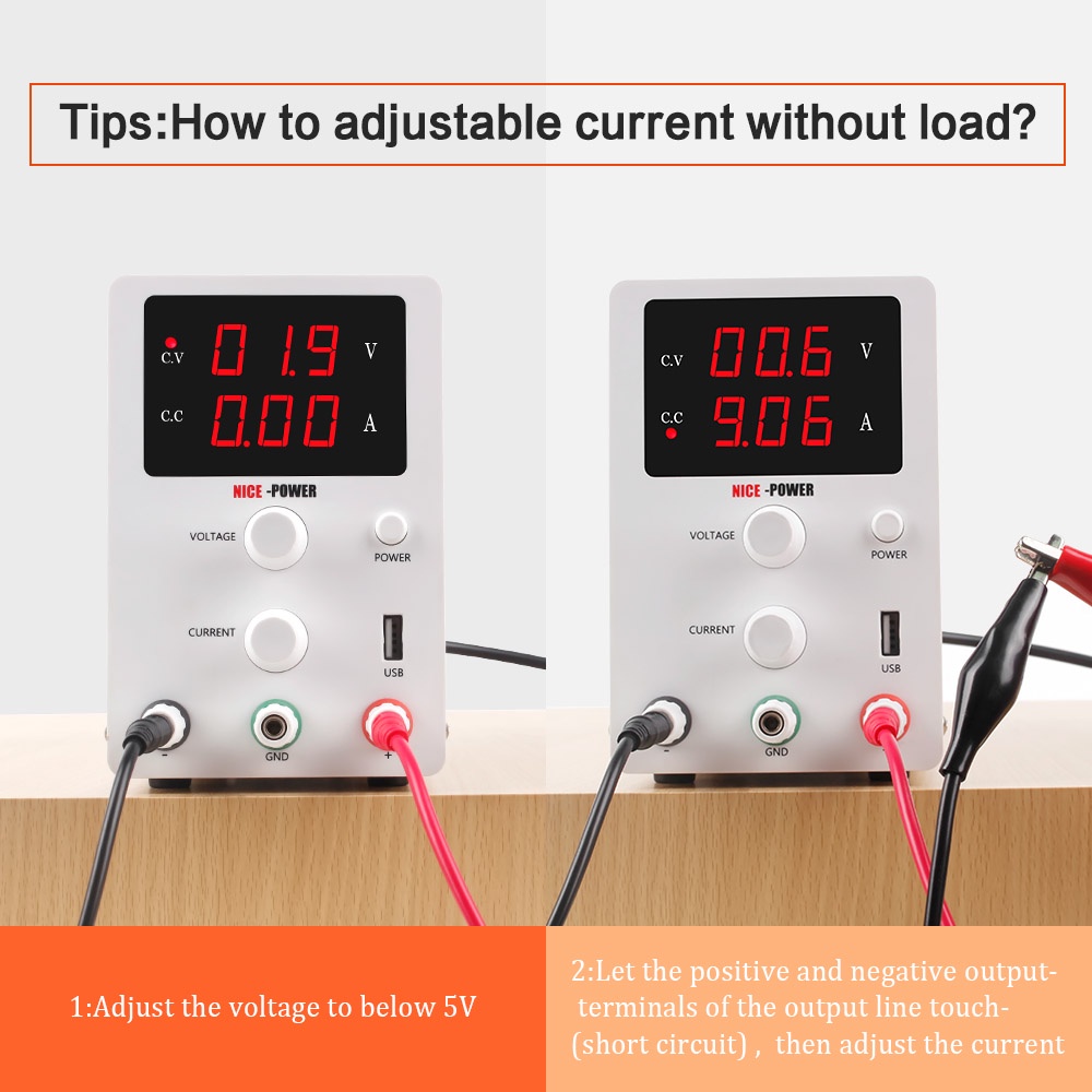 NICE-POWER 0-30V 0-10A Lab DC Power Supply  For cellphone PCB  repair,5V 2A USB Port