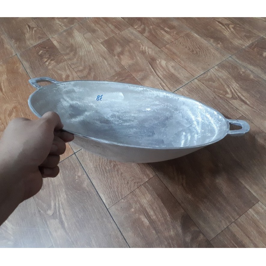 Chảo gang đáy võng size 38cm - chiên cơm, xào nấu thức ăn