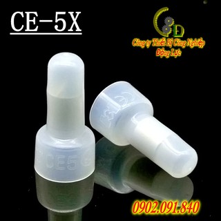 Đầu cos nón chụp CE-5x 100cái CE-8x 50cái, đầu cốt nối cánh dây điện 5mm 8mm bằng nhôm bọc nhựa