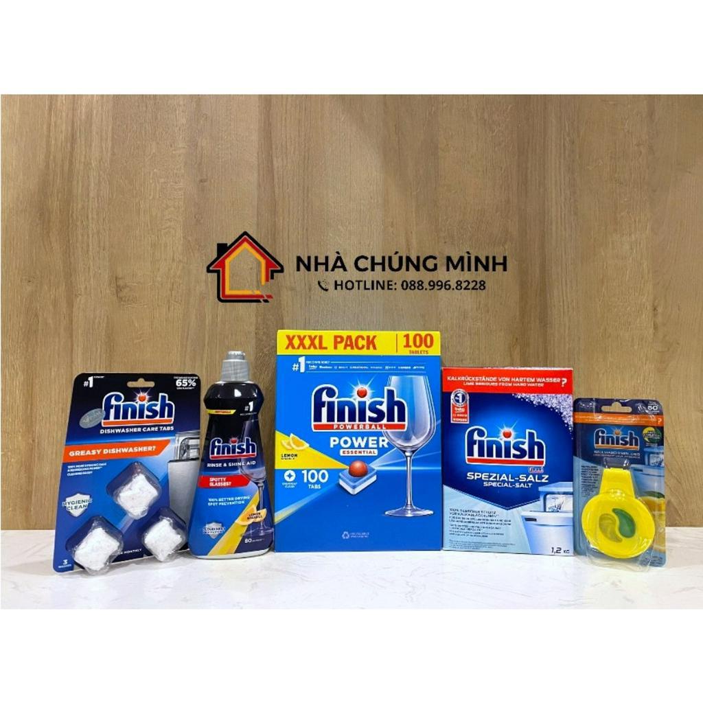 Viên Rửa Chén Bát Hương Chanh Finish Powerball Power Essential Lemon Sparkle 100 viên siêu tiết kiệm