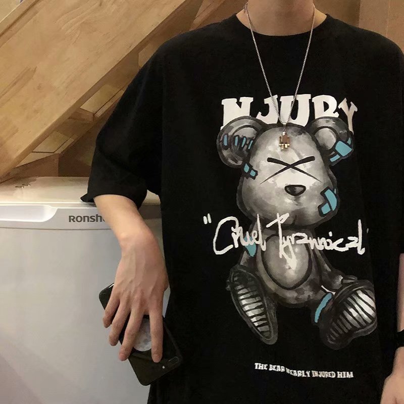 Áo thun tay ngắn in hình thời trang hip hop cá tính cỡ M-8XL cho nam