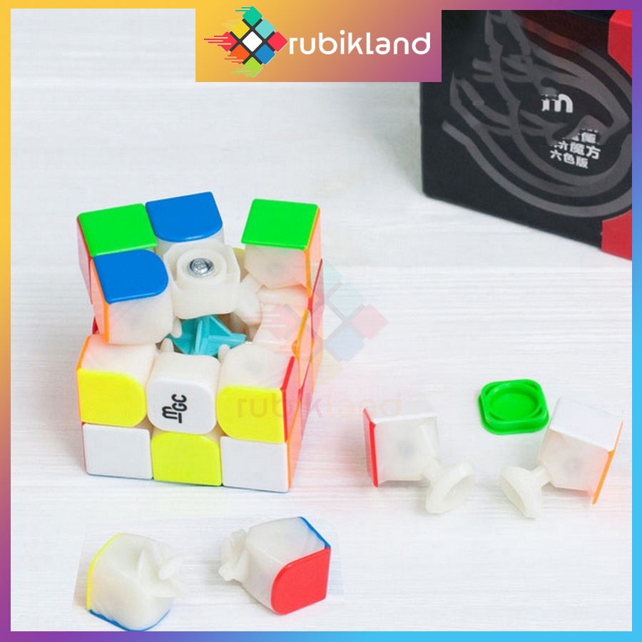 Rubik 3x3 YJ MGC 3x3 V2 M Có Nam Châm Stickerless Rubic Không Viền 3 Tầng Đồ Chơi Trí Tuệ Trẻ Em