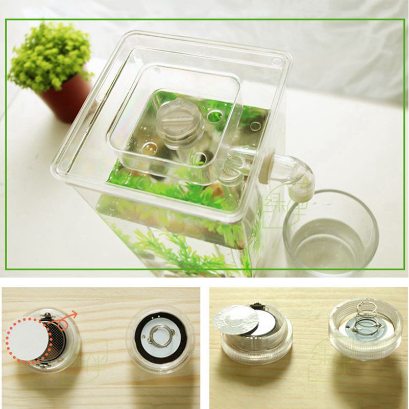 Bể Cá Mini Tự Vệ Sinh Có Đèn Led