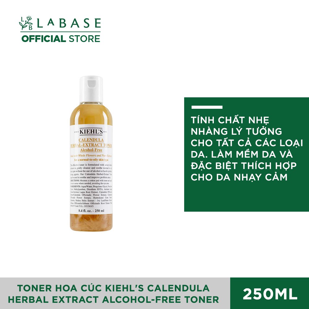 Toner hoa cúc Kiehl's Calendula Herbal Extract Alcohol-Free Toner 250ml