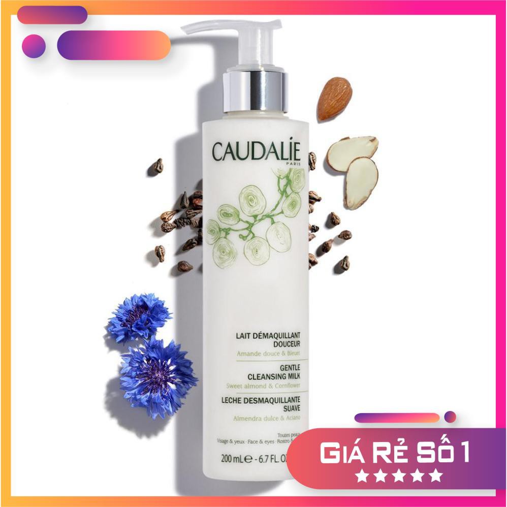 Caudalie Lait Démaquillante Doucer - Sữa Tẩy Trang Chiết Xuất Hạnh Nhân Và Dầu Hạt Nho 200ml