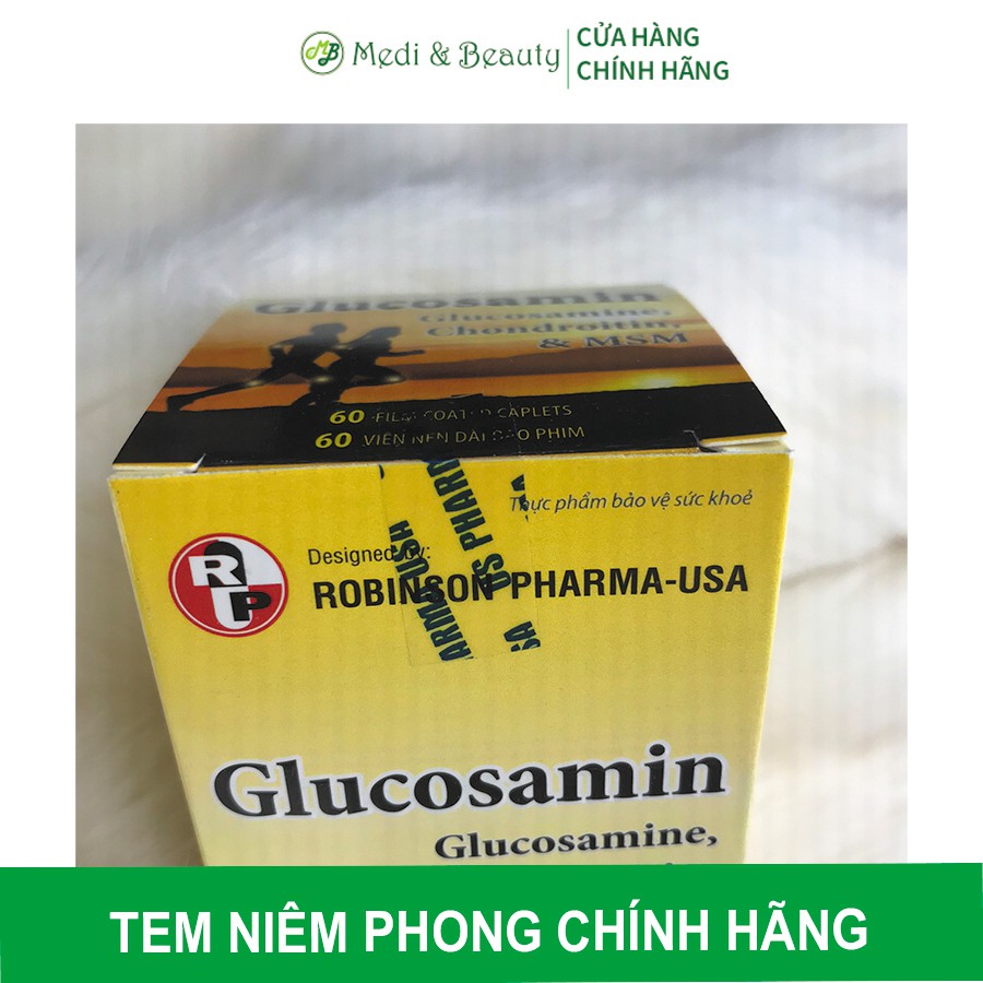 Viên uống hỗ trợ xương khớp, giảm đau nhức xương, ngừa viêm khớp GLUCOSAMIN chai 60 viên
