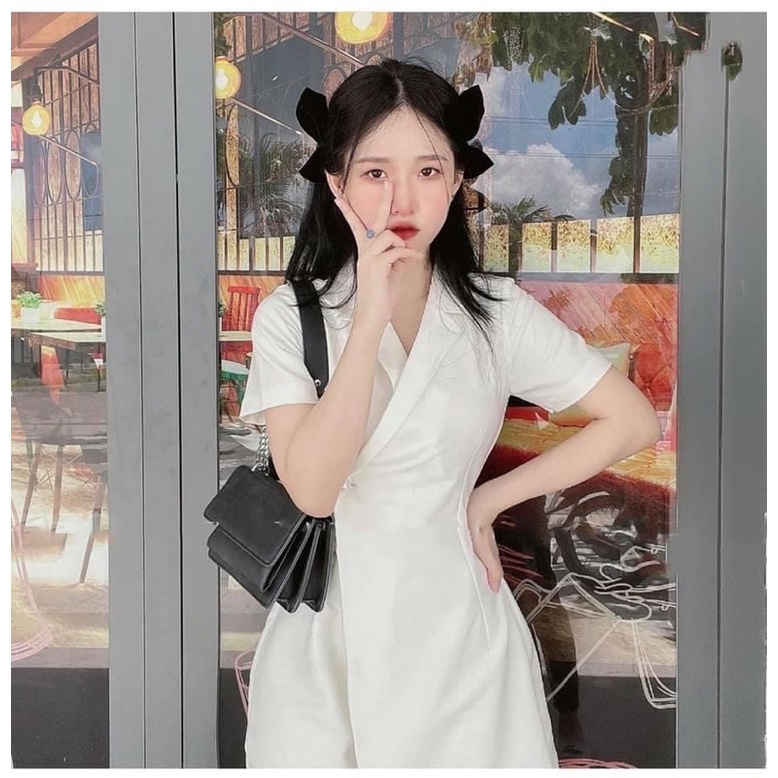 HANA JUMPSUIT - JUMPSUIT TRẮNG CỔ VEST