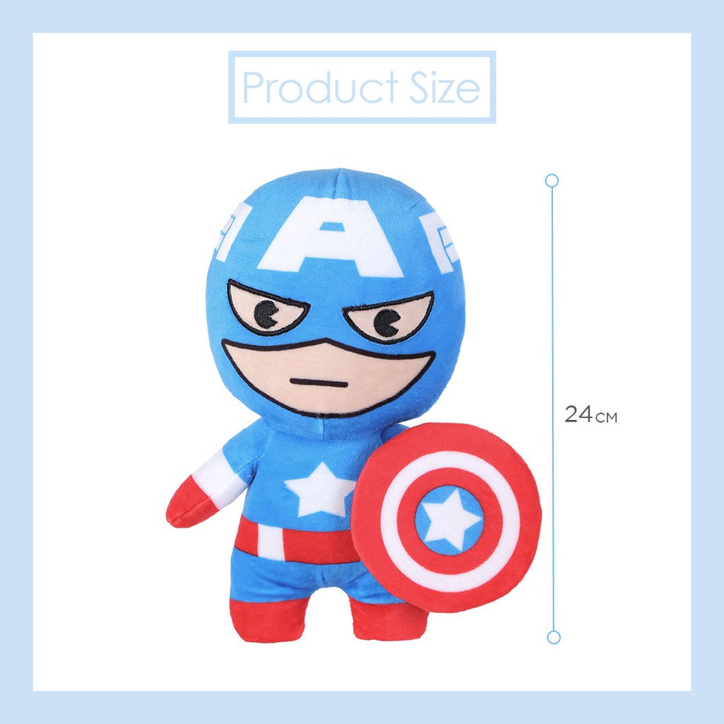 Thú bông Miniso Marvel 101g (Captain America) - Hàng chính hãng