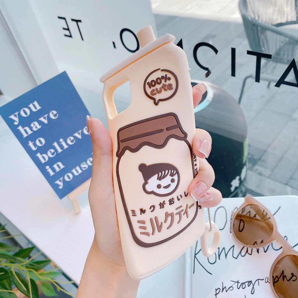 Ốp điện thoại silicone mềm họa tiết bình trà sữa đáng yêu cho Iphone 12 pro max 11 pro max x xs max xr 6 6s 7 8 plus | BigBuy360 - bigbuy360.vn