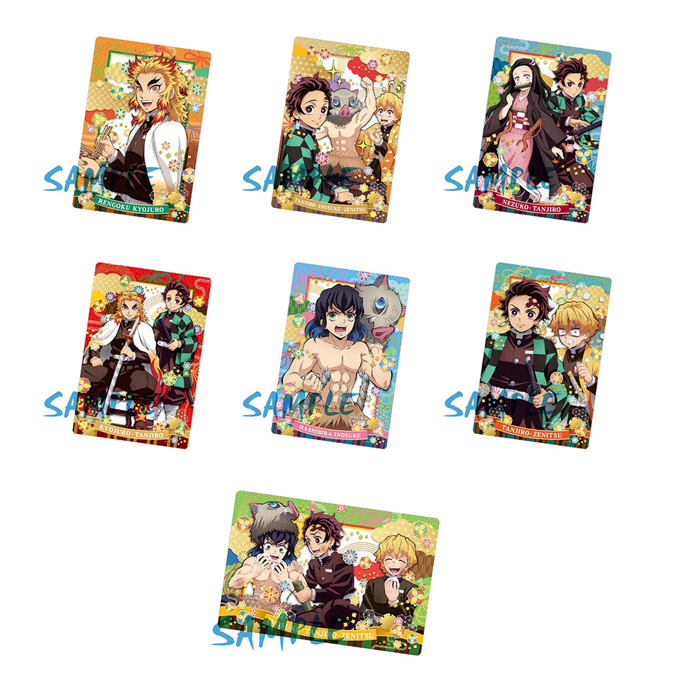 (1 tấm) Card bo góc in hình KIMETSU NO YAIBA 7 mẫu Ảnh thẻ bo viền 5*8cm anime chibi Thanh Gươm Diệt Quỷ sưu tầm