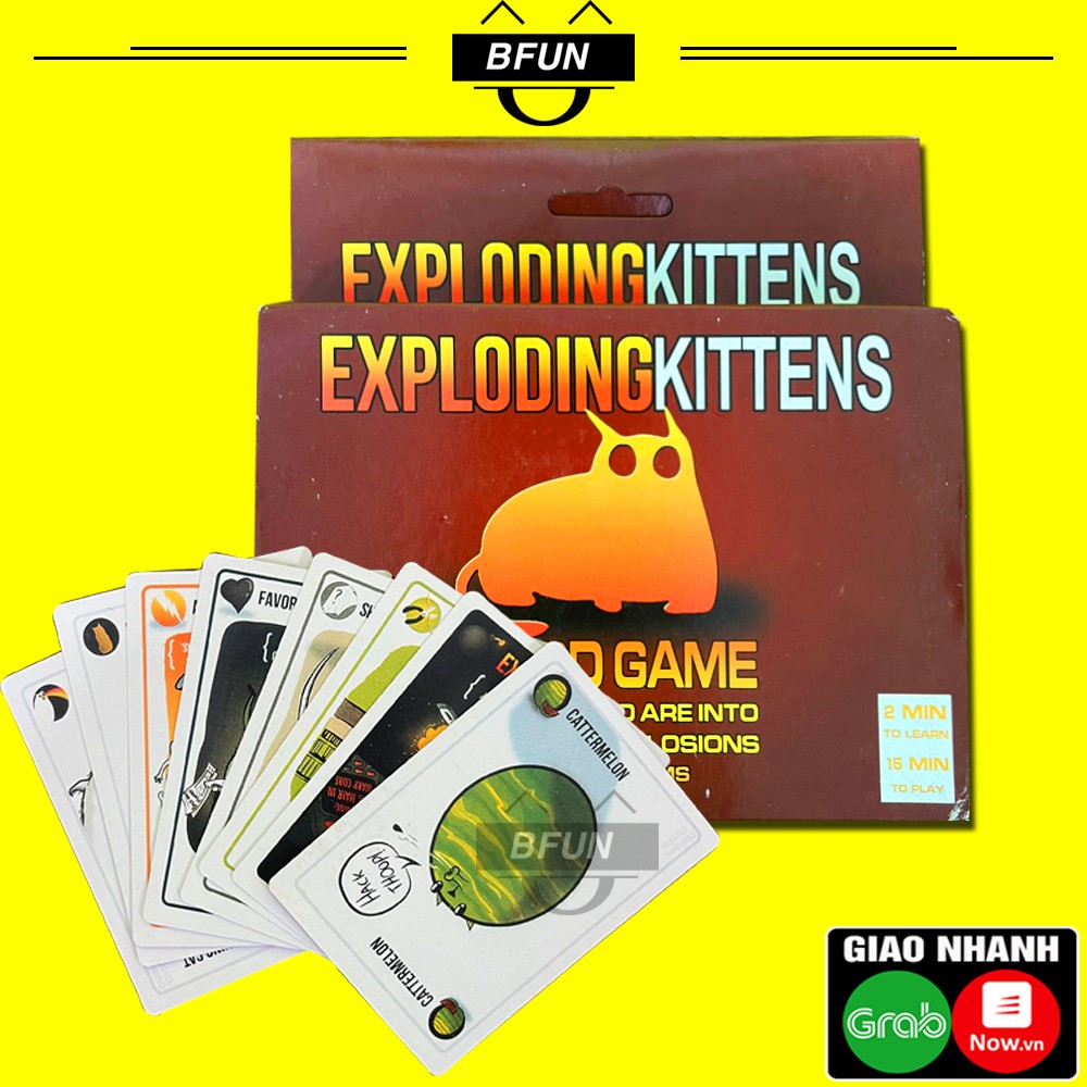 Bộ Bài Mèo Nổ Exploding kittens (56 Lá) - Đồ Chơi Trẻ Em BFUN