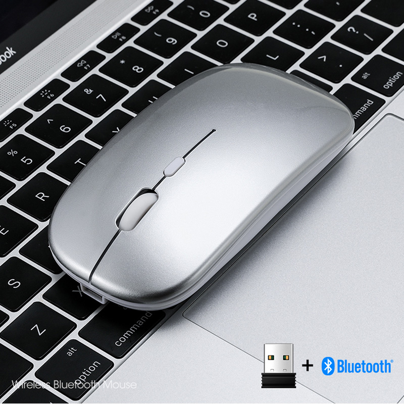 Chuột Quang Bluetooth Không Dây Q20 DPI 1600 Siêu Mỏng Nhỏ Gọn Không Gây Ồn Có Thể Sạc Lại Cho Macbook/Laptop/Notebook