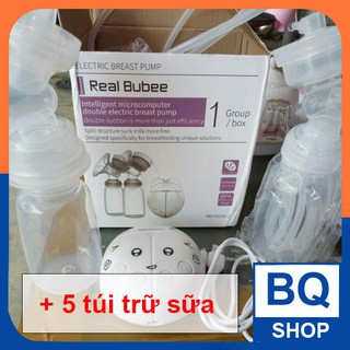 Tặng Dán Giữ Nhiệt BQShop Máy hút sữa điện đôi Real Bubee