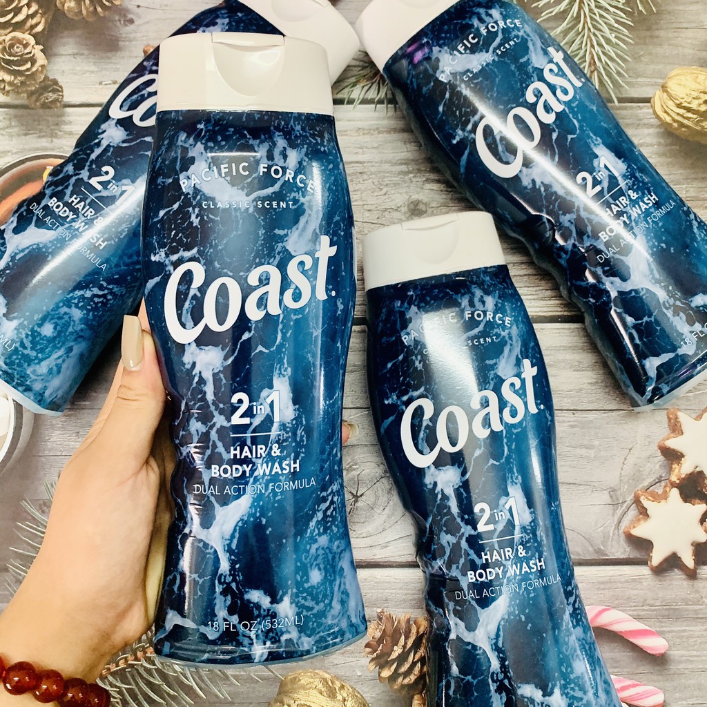 Sữa tắm gội Coast Mỹ 532ml - mẫu mới