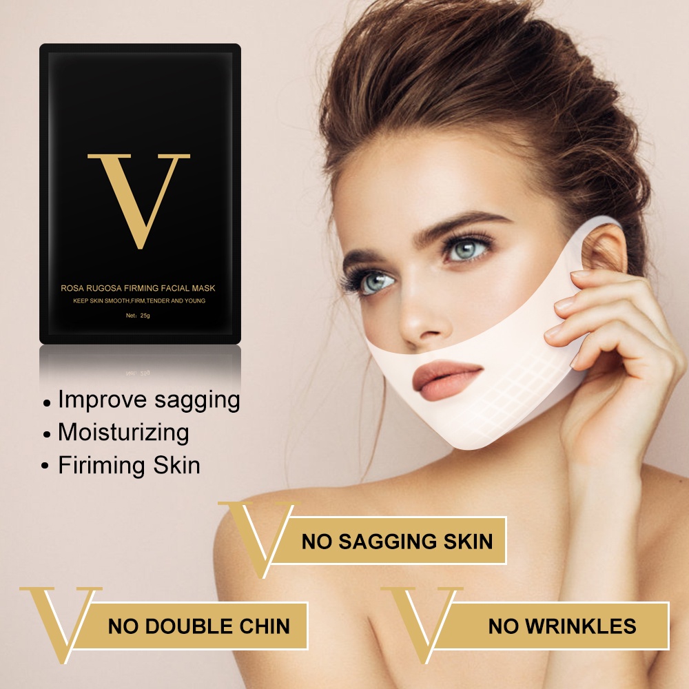 Mặt nạ tạo khuôn mặt hình chữ V hỗ trợ nâng mặt loại bỏ nếp nhăn ở cằm/ má (có bán lẻ)