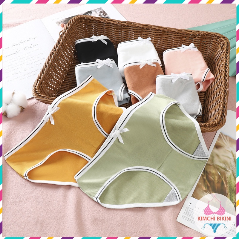 quần xip nữ Cotton vải mềm nâng mông viền trắng KIMCHIBIKINI quần xì nữ được hàng ngàn chị em dùng QL057