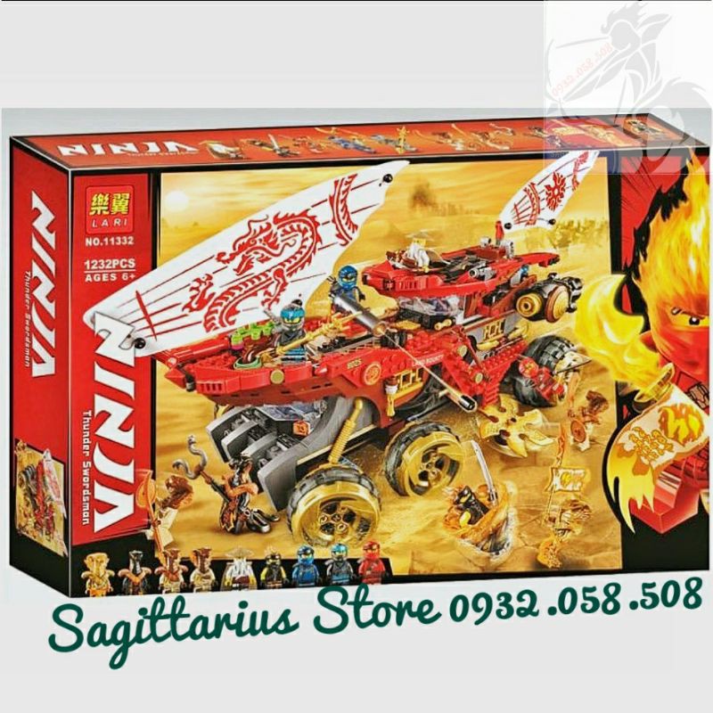 Bộ Lego Lari 11332 Lắp Ráp Xe Tank Sa Mạc Ninjago