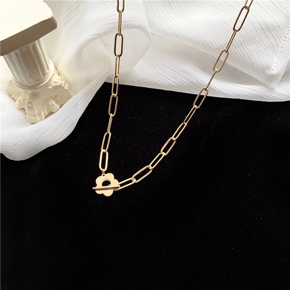 Vòng cổ choker nữ bằng hợp kim mặt bông hoa rỗng thời trang bohemian phong cách Hàn Quốc