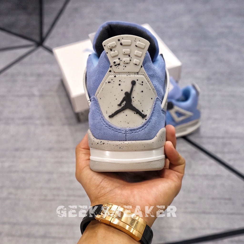 [GeekSneaker] Nguyên Bản | SC Giày Jordan 4 University Blue - Phiên Bản Hàng Đầu