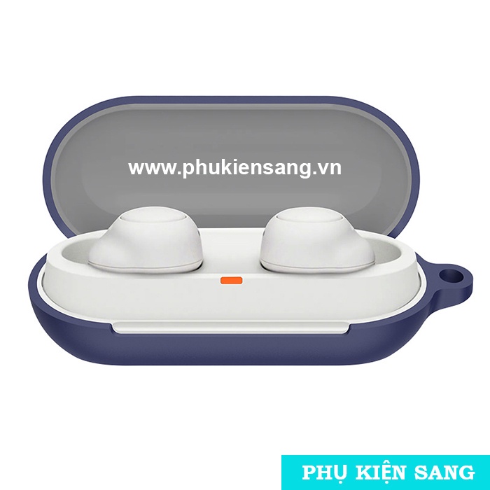 Vỏ bao ốp Sony WF-C500 kèm móc khóa chữ S cao cấp
