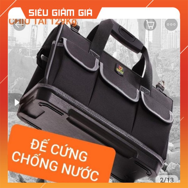 TÚI ĐỒ NGHỀ KỸ THUẬT CHO THỢ SỬA CHỮA,ĐIỀU HÒA,CƠ KHÍ,ĐIỆN ĐẾ NHỰA SIÊU BỀN, CHỐNG NƯỚC, HÀNG CAO CẤP LOẠI 1 4.5