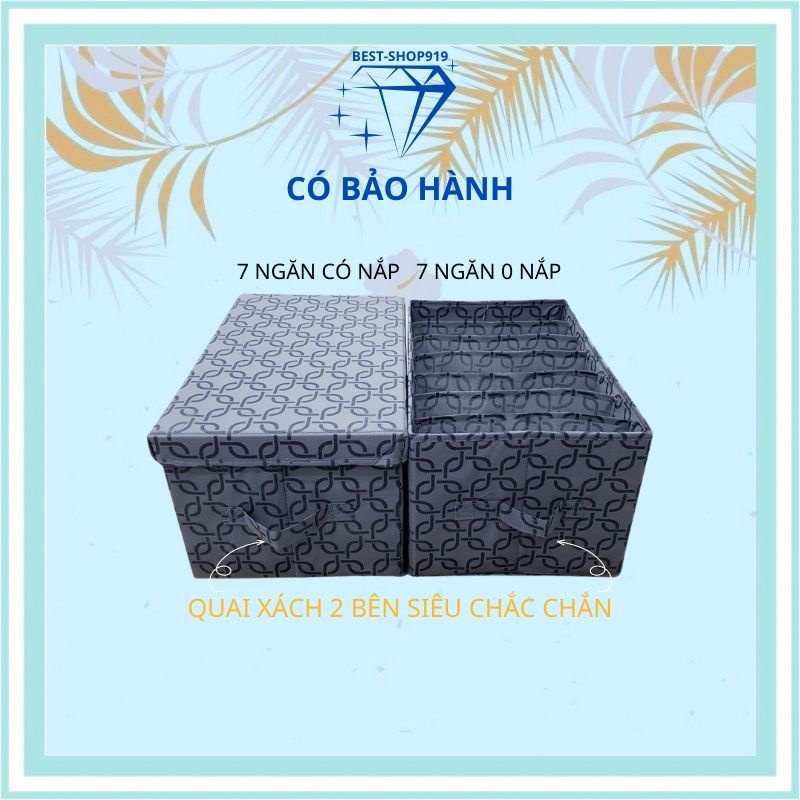 Hộp Vải Chia 7 Ngăn 9 Ngăn Đựng Quần Áo Gấp Gọn Bằng Vải Oxford 600D Cao Cấp Xuất Khẩu Có Bảo Hành