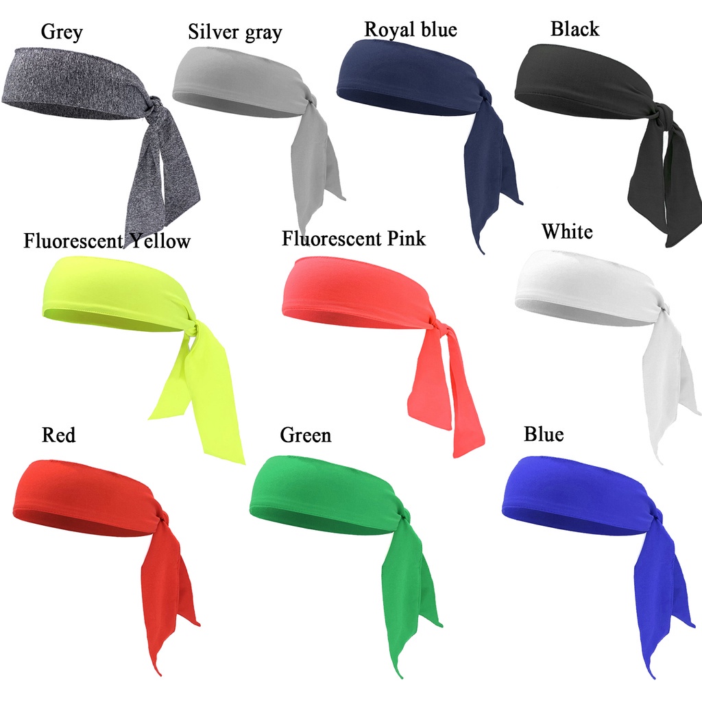 Băng đội đầu thấm hút mồ hôi che tóc dùng chơi thể thao tập yoga ngoài trời 10 màu sắc lựa chọn
