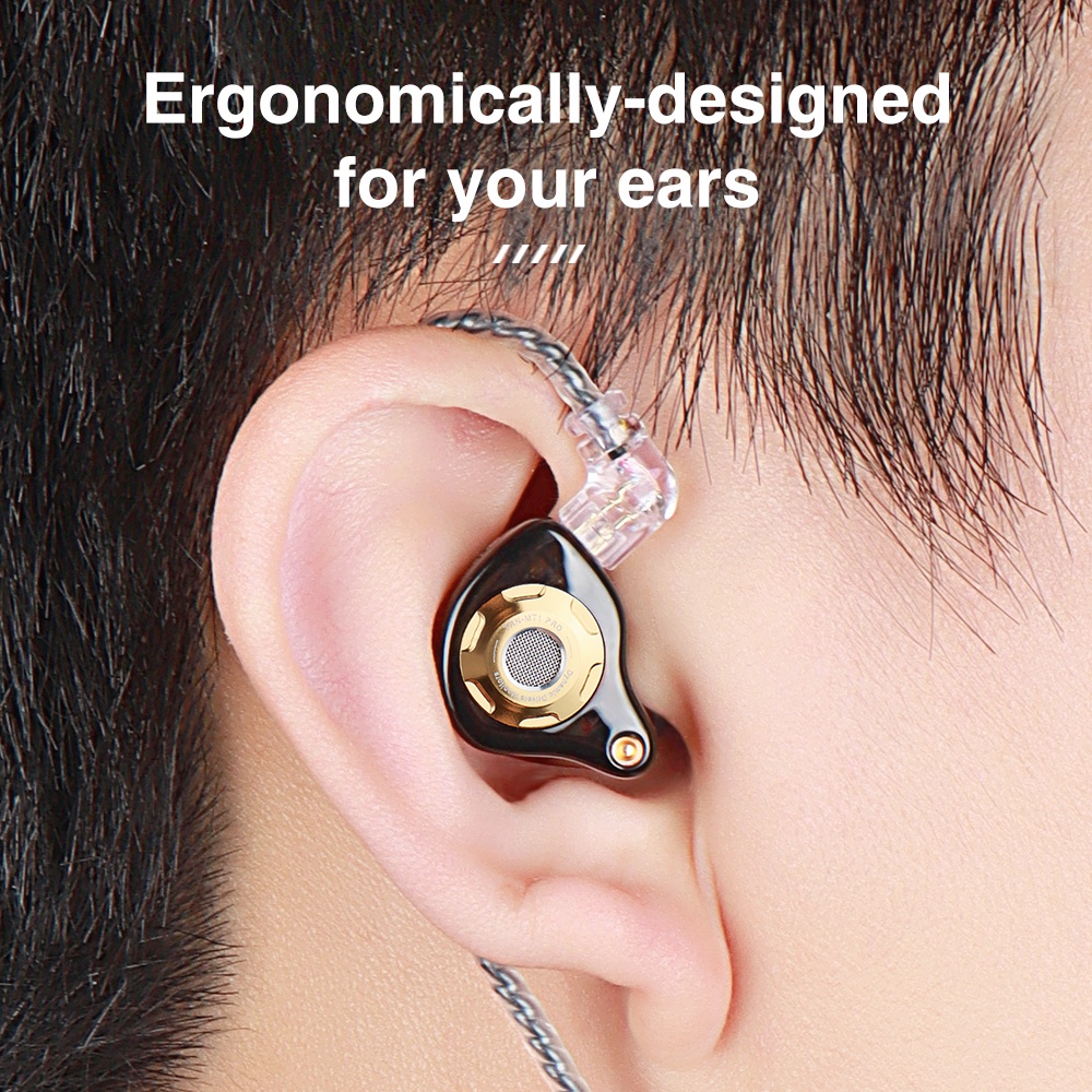 TRN MT1 PRO HiFI Dynamic Drive In-ear Earphone Bass Sport Earphone Music Headsets 2PIN Cable VX MT1