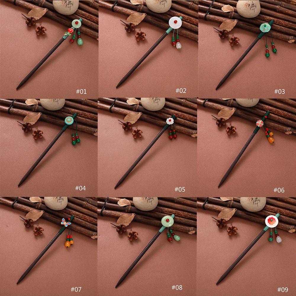 NICKOLAS Phụ Kiện Búi Tóc Bằng Gỗ Phong Cách Vintage