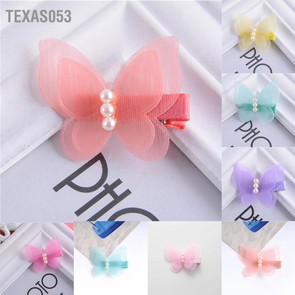 Texas053 Baby Girls Hair Clips Cute Shaped Soft Chiffon Lint Barrettes Accessories for Toddlers