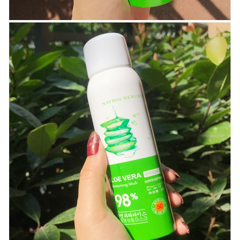 Xịt Chống Nắng Trắng Da Aloe Vera 200ML Hàng Chính Hãng Nội Địa Trung Chiết Xuất Nha Đam Tươi Mát NPP Jussy