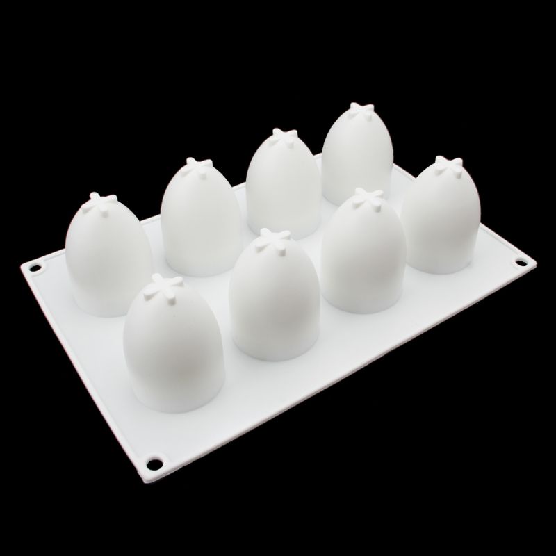 ✿ Khuôn Silicone 8 Ngăn Làm Bánh Trứng Phục Sinh